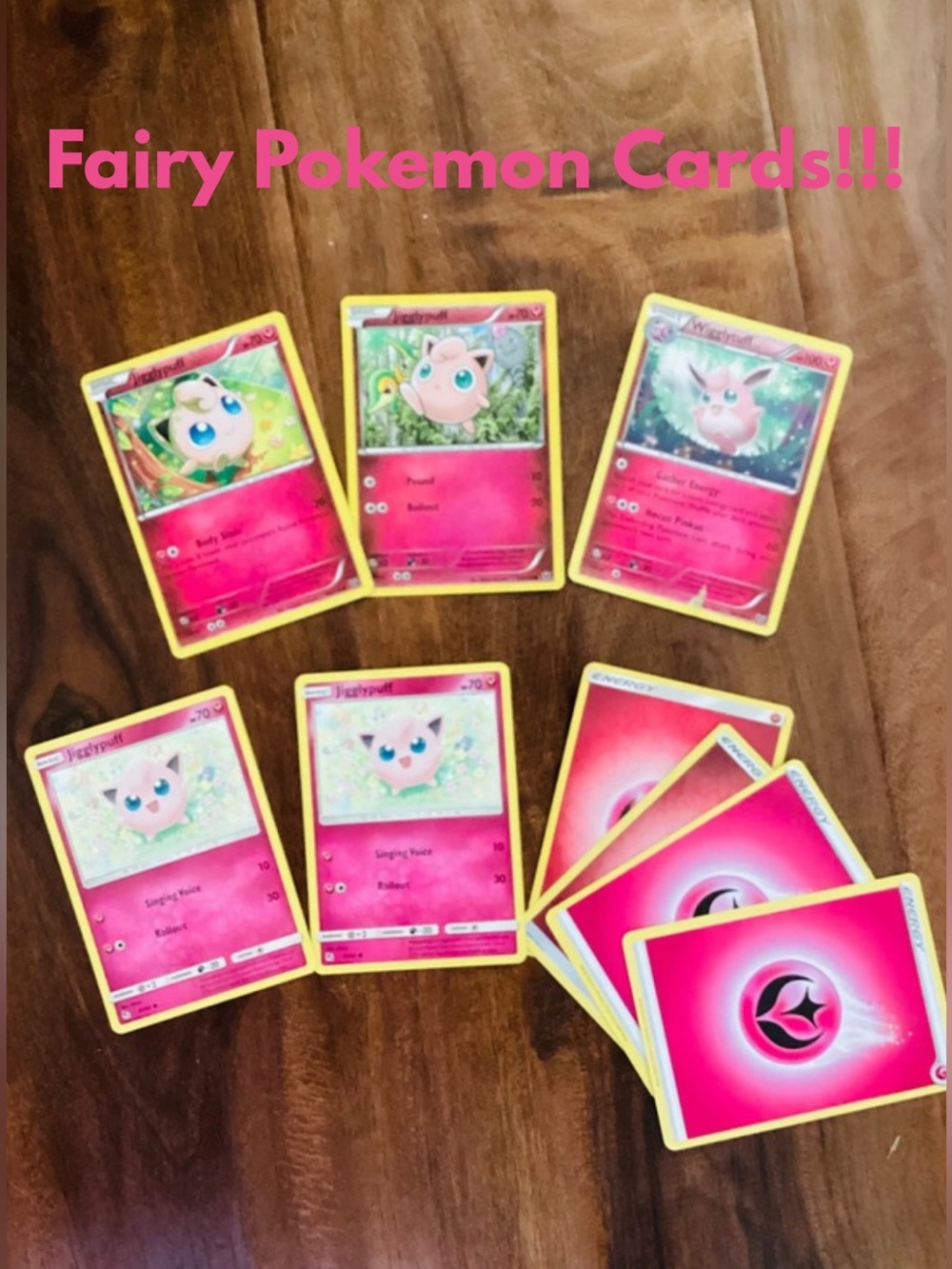 💖Fairy Type Bundle!!!💖 Pokemon Fairy Energy & Jigglypuff Cards - Pokemon